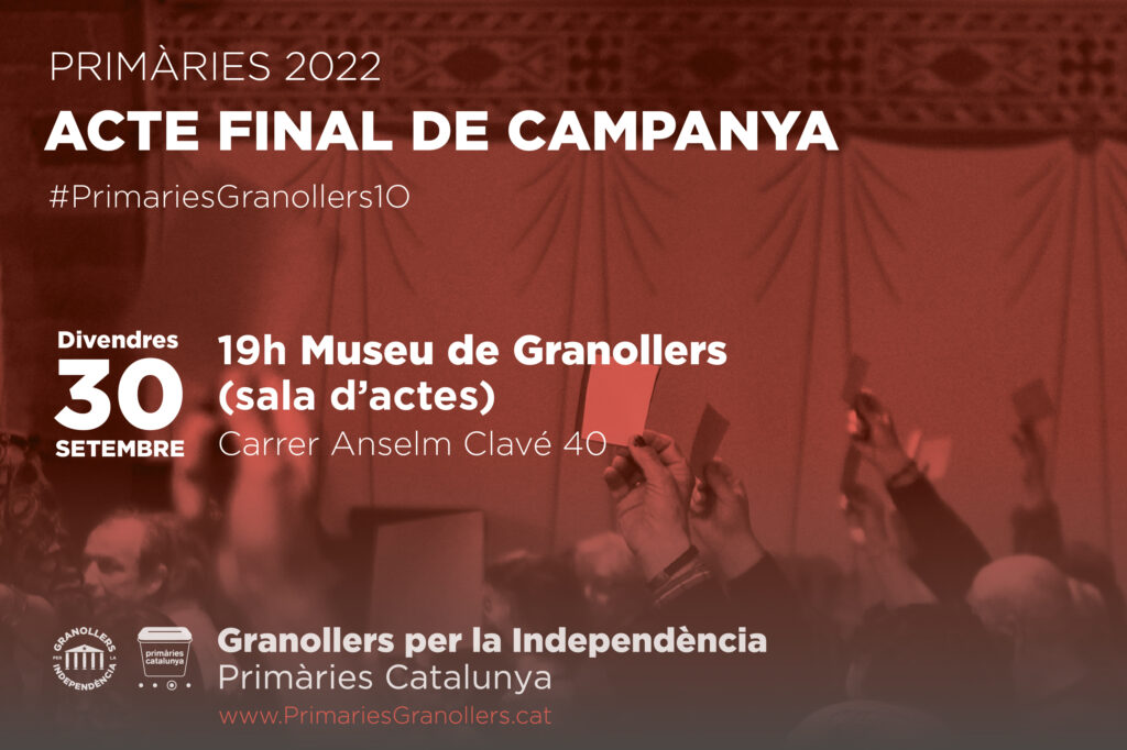 Primàries 2022 Acte final de campanya